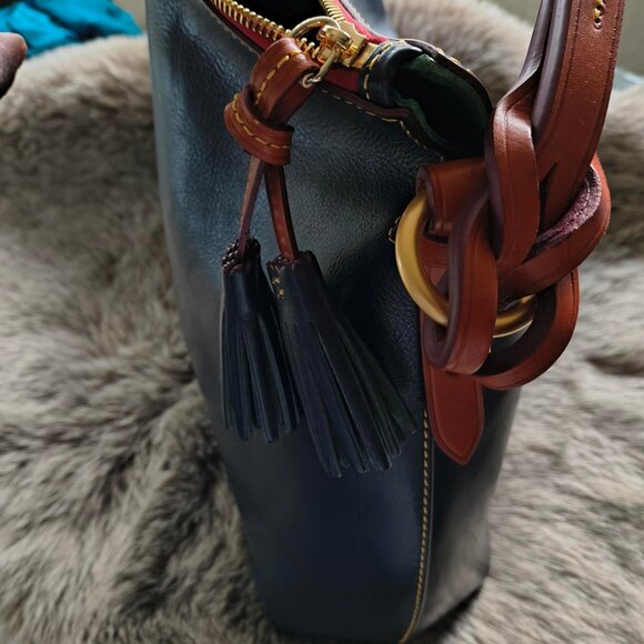 Dooney & Bourke Florentine Twist Strap Hobo Shoulder Bag (Navy) - Picture 8 of 8